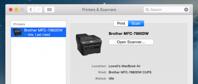 How to scan to mac from printer